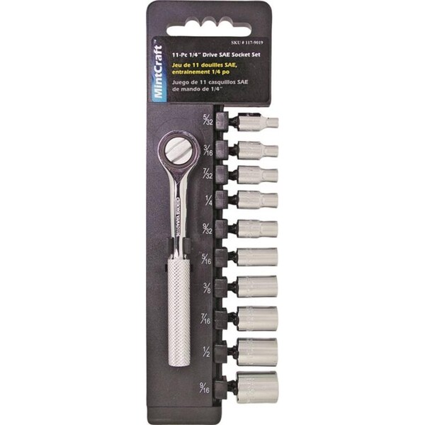 Vulcan Socket Set 11Pc 1/4Drive Sae 11PC2 Zoro